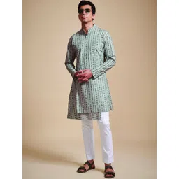 RR Blue Men Thread Work Kurta-picture-25