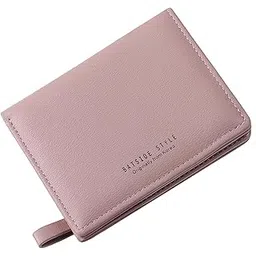 rrancharltu Small Women's Leather Wallet with Zip and Snap Closure and Compartments for Multiple Cards, Dark pink, Classic-picture-41