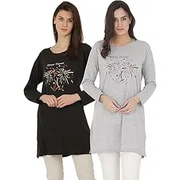 rravayki Women's Printed Long T-Shirt-picture-45