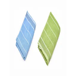 RRC Blue & Green 2 Pieces Striped 500 GSM Cotton Towel Set-picture-13