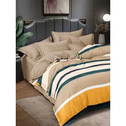 RRC Brown & Blue Geometric Microfiber Mild Winter 200 GSM Double Bed Comforter-picture-25