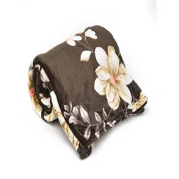 RRC Brown Floral Printed AC Room 300 GSM Double Bed Dohar With 2 Pillow Covers image 5