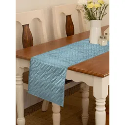RRC Turquoise Blue Quilted Velvet Table Runner-picture-13