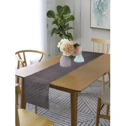 RRC Velvet Grey Self Design Table Runner-picture-19