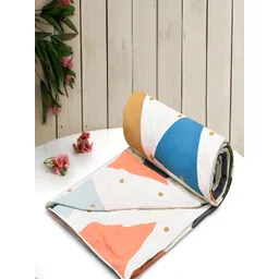 RRC White & Blue Geometric Printed Double Duvet Cover-picture-16