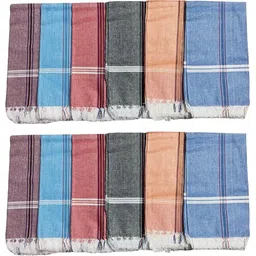 RRCART 100% Pure Khadi Cotton Large Size 24"x24" (60cm x 60cm) ["Multicolor"] Handkerchief-picture-18