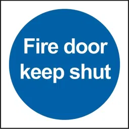 RS PRO 100x100 mm Vinyl Fire Safety Sign Fire Door Keep Shut With English Text Self-Adhesive 559495-picture-48
