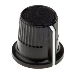 RS PRO 12 mm Black Potentiometer Knob for 4 mm Shaft Splined, 2596856-picture-47