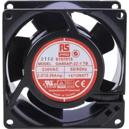 RS PRO 12 W 230 V AC Axial Fan 6197015-picture-24