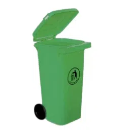 RS PRO 120L Green Polypropylene Dustbin Model No 2364386-picture-22
