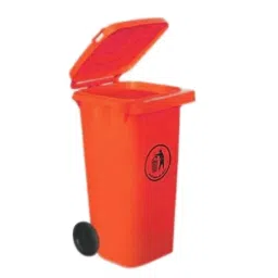 RS PRO 120L Red Polypropylene Dustbin Model No 2364387-picture-21