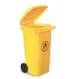 RS PRO 120L Yellow Polypropylene Dustbin Model No 2364382-picture-43