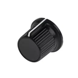 RS PRO 21 mm Black Potentiometer Knob for 6.35 mm Shaft Splined, 2596979-picture-43