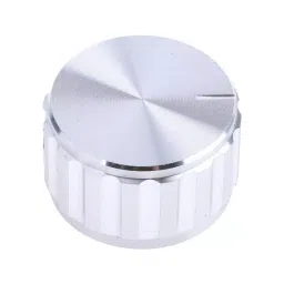RS PRO 25 mm Silver Potentiometer Knob for 6.4 mm Shaft Splined, 498867-picture-30