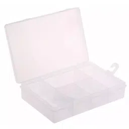 RS PRO 5 Cell Transparent PP Compartment Box, 40mm x 181mm x 125mm Model No 4350214-picture-35