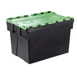 RS PRO 56L Green PP Attached Lid Container, 600mm x 400mm x 310mm Model No 1783372-image-8