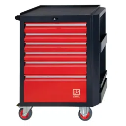 RS PRO 6 drawer Steel WheeledTool Chest, 975mm x 450mm x 710mm Model No 1253045-picture-10