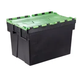 RS PRO 77L Green PP Attached Lid Container, 600mm x 400mm x 400mm Model No 1783350-image-7