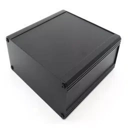 RS PRO Black Extruded Aluminium Heat Sink Case, IP40, Black Lid, 200 x 200 x 175 mm Model No 1881283-picture-11