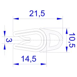 RS PRO Black PVC, Steel Edge Protection, 20m Model No 6191629 (1 Roll of 20 m) image 2