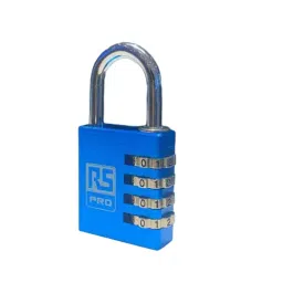 RS PRO Combination Aluminium Combination Padlock, 6 mm Shackle, 40 mm Body Model No 1963971-picture-41