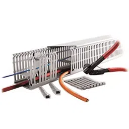 RS PRO Grey Slotted Panel Trunking Open Slot 2 m PVC, 1369122-image-24