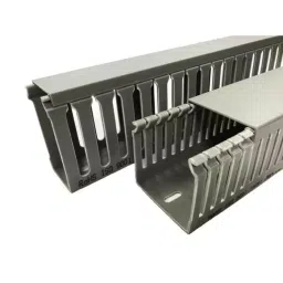 RS PRO Grey Slotted Panel Trunking Open Slot 2 m PVC, 3011974-image-10