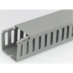 RS PRO Grey Slotted Panel Trunking Open Slot 2 m PVC, 7589276-picture-44