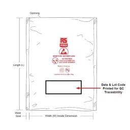 RS PRO Moisture Barrier Bag 255mm(W)x 305mm(L) Model No 1908424-picture-18