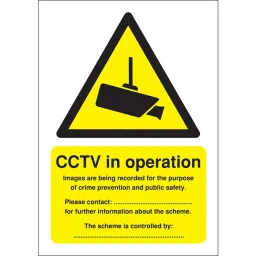 RS PRO Polypropylene Security Label, CCTV Sign, English, 420 mm x 297mm Model No 1812221-picture-24