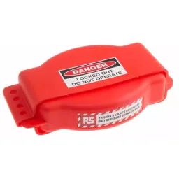 RS Pro Red 4-Lock Polypropylene Adjustable Gate Valve Lockout, 8.25 mm Shackle, 165 mm Attachment-picture-25