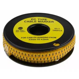 RS PRO Slide On Cable Markers Black on Yellow 3-4.2 mm, 8120821-picture-47