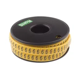 RS PRO Slide On Cable Markers Black on Yellow 3.5-7 mm, 8121098-picture-31