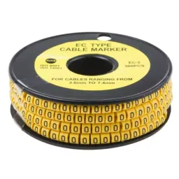 RS PRO Slide On Cable Markers Black on Yellow 3.6-7.4 mm, 8120931-picture-45