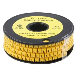 RS PRO Slide On Cable Markers Black on Yellow 3.6-7.4 mm, 8121007-picture-40