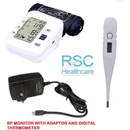 rsc healthcare RSC-001 Automatic Digital Blood Pressure Monitor with LCD Display WITH AC ADEPTOR ( 3.1 AMP ) 3 YEAR WARRANTY ( Made In India ) Bp Monitor-picture-23