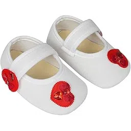 rsmart Infant New Baby Toddlers Boys and Girls Cotton White Sandal Booties With Red Heart Patch [RSM_5]-picture-41