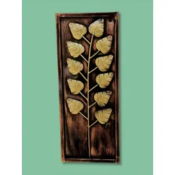 RSN Gold Toned Leaf Hanging Wall Decor-picture-32