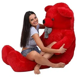 rsy Toys Neck Bow Soft Stuffed Spongy Teddy Bear for Kids (Red_3 Feet) - 90 cm-picture-10