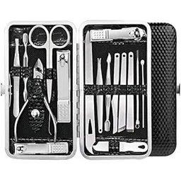 RTHD Manicure Pedicure 16 Tools Set Nail Clippers Stainless Steel Professional Nail Scissors Grooming Kits, Nail Tools with Leather Case-picture-50