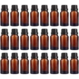 RTWARE 15 ml Amber Round Empty Glass Bottle with Euro Dropper and Black Cap (Pack Of 24), Refillable, Reusable for Essential Oils, Blends, Diy Perfumes, Homeopathy And Medicine-picture-47
