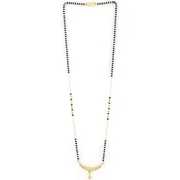 rubans 18K Gold Plated AD & CZ Studded with Gold & Black Beads Mangalsutra Necklace for Women, Perfect for any Special Occasions-picture-55
