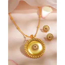 Rubans 18K Gold-Plated Stones Studded Jewellery Set-picture-11