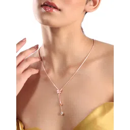 Rubans 18K Rose Gold-Plated Necklace image 1