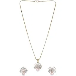 rubans 22K Gold-Plated Handcrafted Artificial Jewelry Set-Cubic Zirconia Studded with Matching Earrings For Women and Girls – Perfect for Weddings and Special Occasions-picture-25