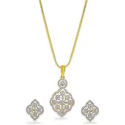 rubans 22K Gold-Plated Handcrafted Artificial Jewelry Set-Cubic Zirconia Studded with Matching Earrings For Women and Girls – Perfect for Weddings and Special Occasions-picture-24