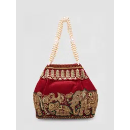 Rubans Embellished Embroidered Potli Clutch image 3