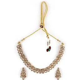 rubans Gold-Plated Handcrafted Kundan Jewellery Set For Women-picture-15