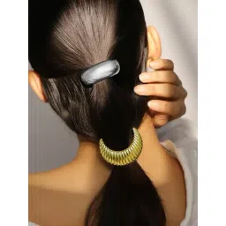 Rubans Gold-Tone Plated & Rhodium Plated Rubber Band for Women-picture-30