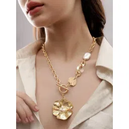 Rubans Gold-Tone Plated Necklace for Women-picture-45